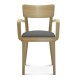 Krzesło SOLID B-9449 dąb twarde / tapicerowane z podłokietnikiem z kolekcji FAMEG