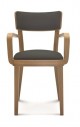 Krzesło SOLID B-9449/1 buk  tapicerowane z podłokietnikiem z kolekcji FAMEG